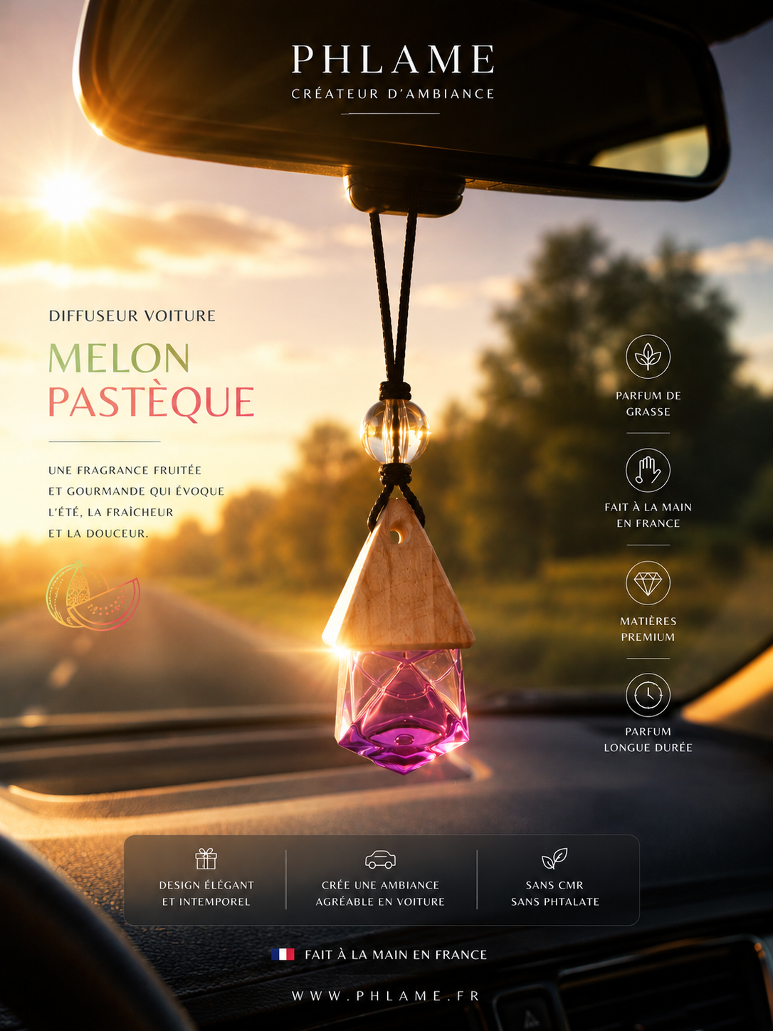 Diffuseur voiture — Melon-pastèque
