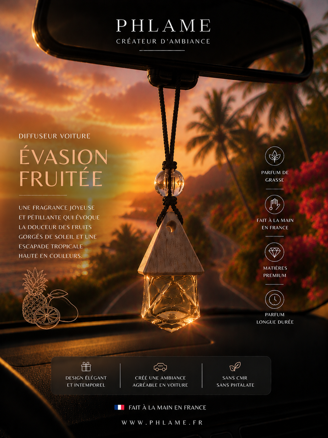 Diffuseur voiture — Évasion fruitée