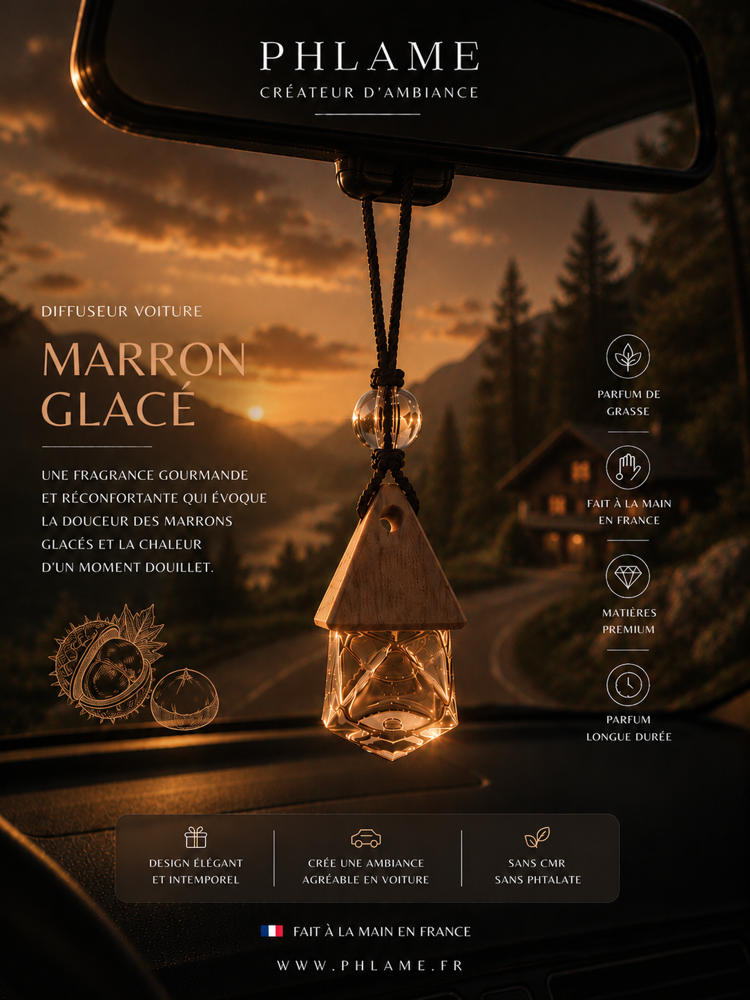 Diffuseur voiture — Marrons glacés