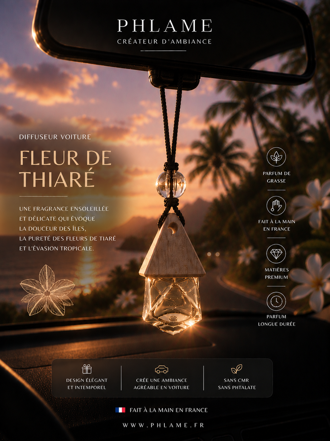 Diffuseur voiture — Tiaré
