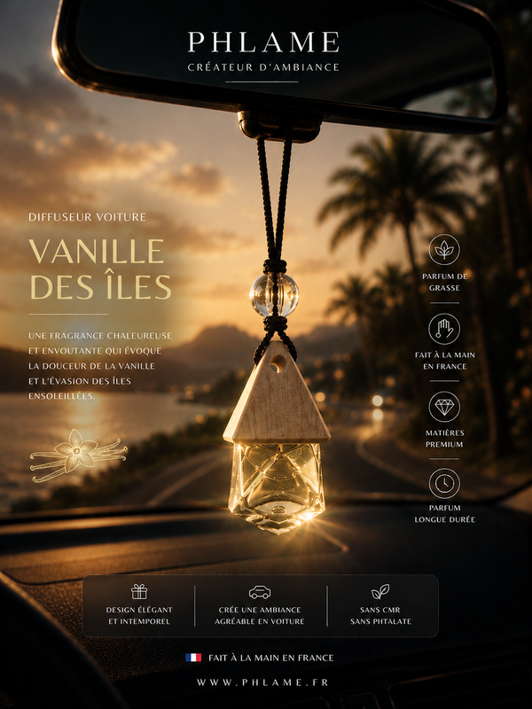 Diffuseur voiture — Vanille des îles — PHLAME